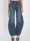 strap jeans in denim