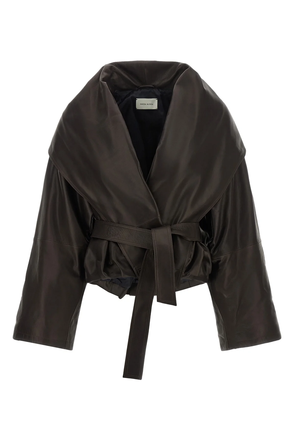 the magda butrym jacket redefines the volumes of outerwear through a sculptural