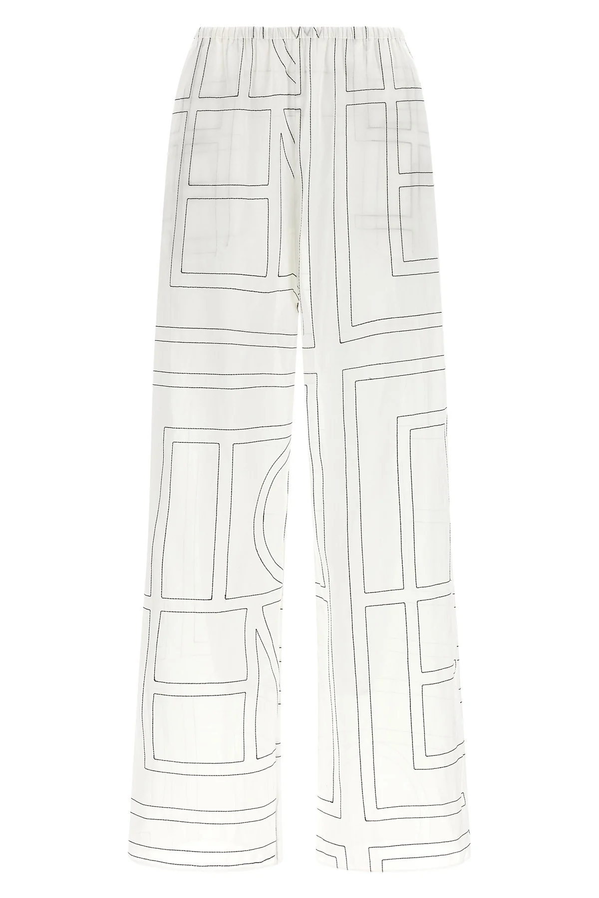 TOTEME 32 toteme light cotton blend pants embroidered