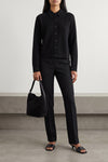 the toteme shirt redefines the codes of knitwear through a hybrid and structured