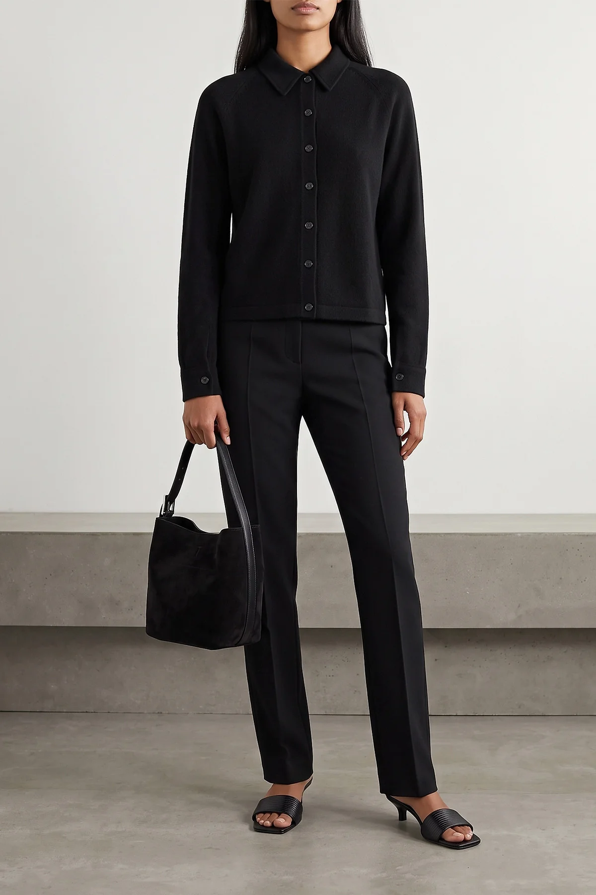 the toteme shirt redefines the codes of knitwear through a hybrid and structured