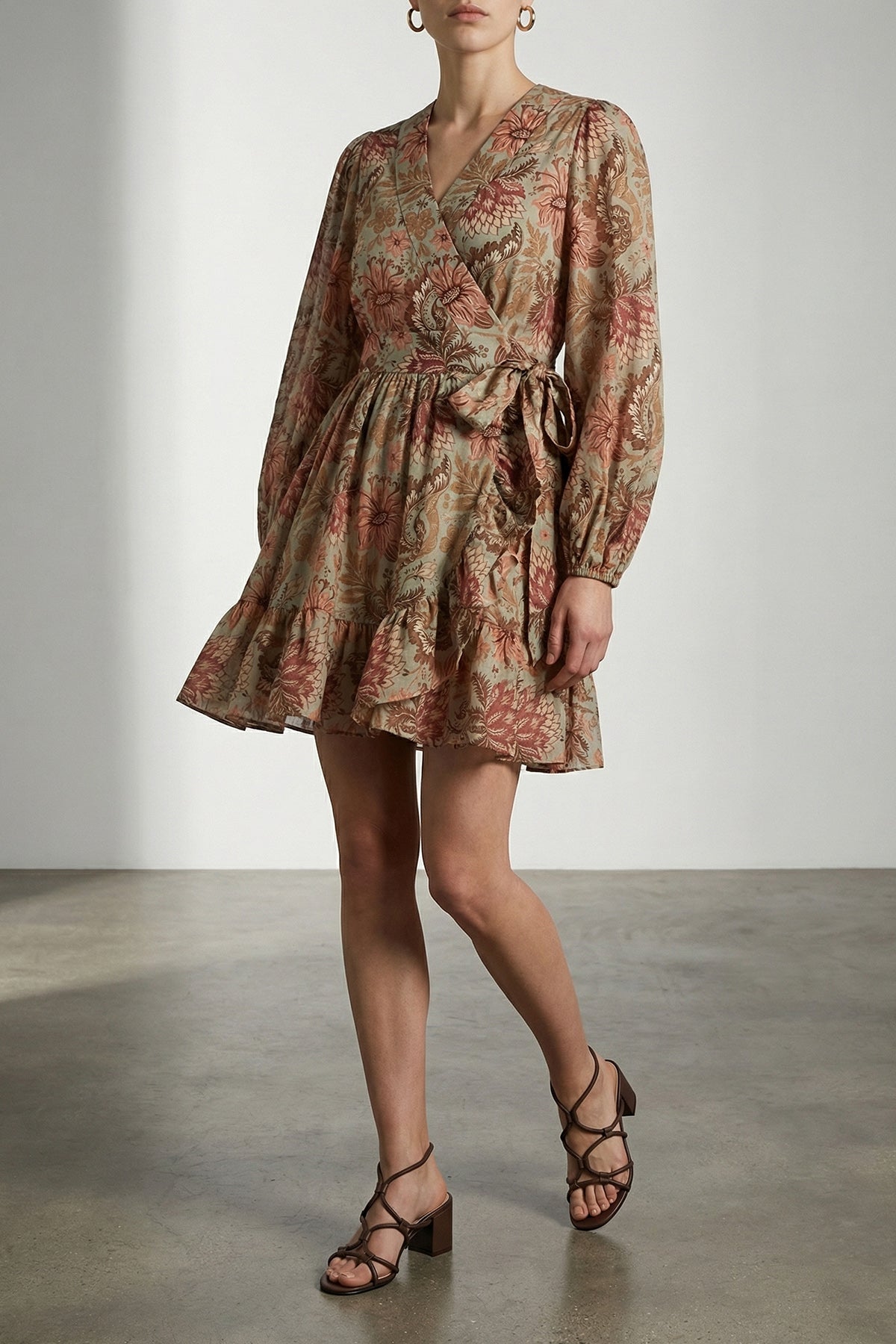 mini dress daylight in floral-patterned cotton