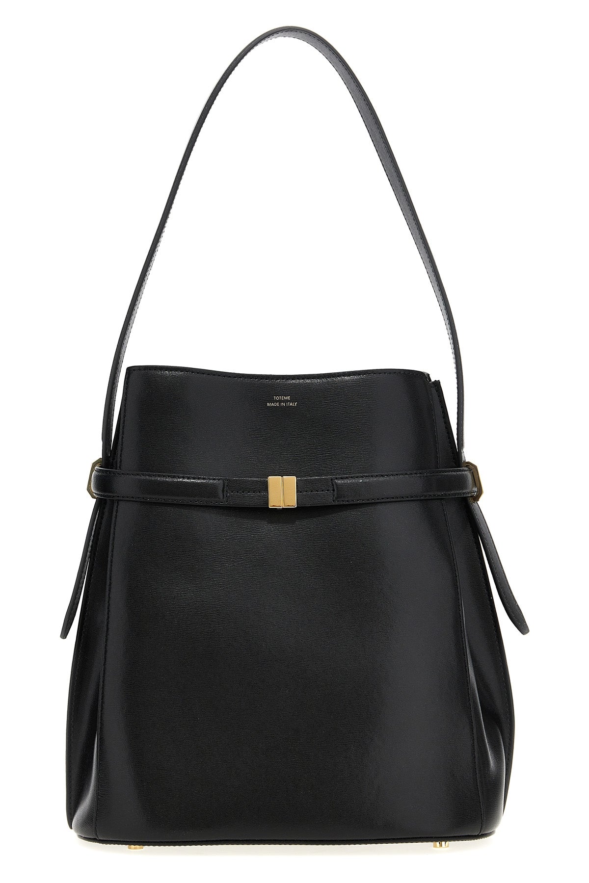 TOTEME OS belted bucket leather shoulder bag