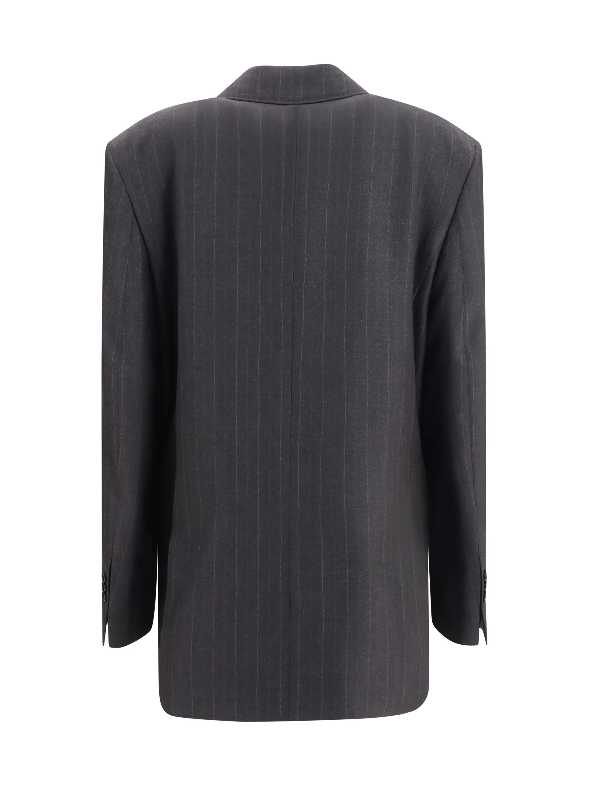 striped wool double breasted blazer