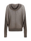 semi-sheer knit hoodie