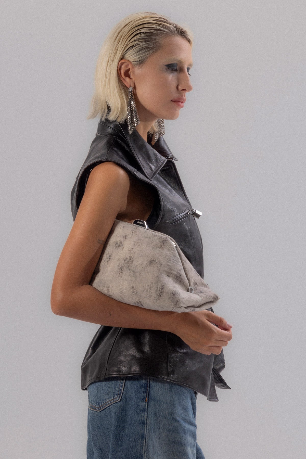 THE ATTICO OS day off nappa shoulder bag