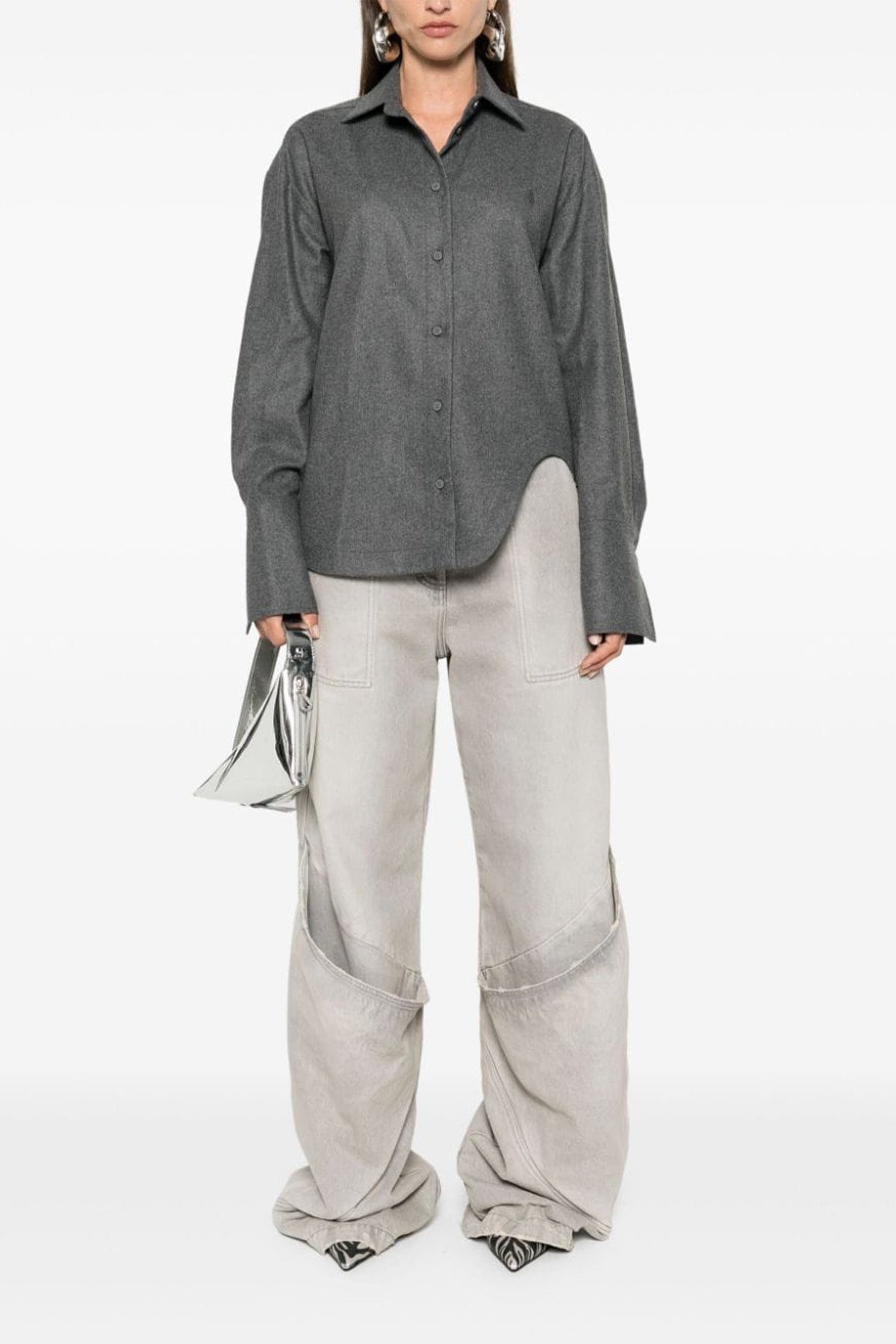 THE ATTICO 38 eliza wool blend shirt