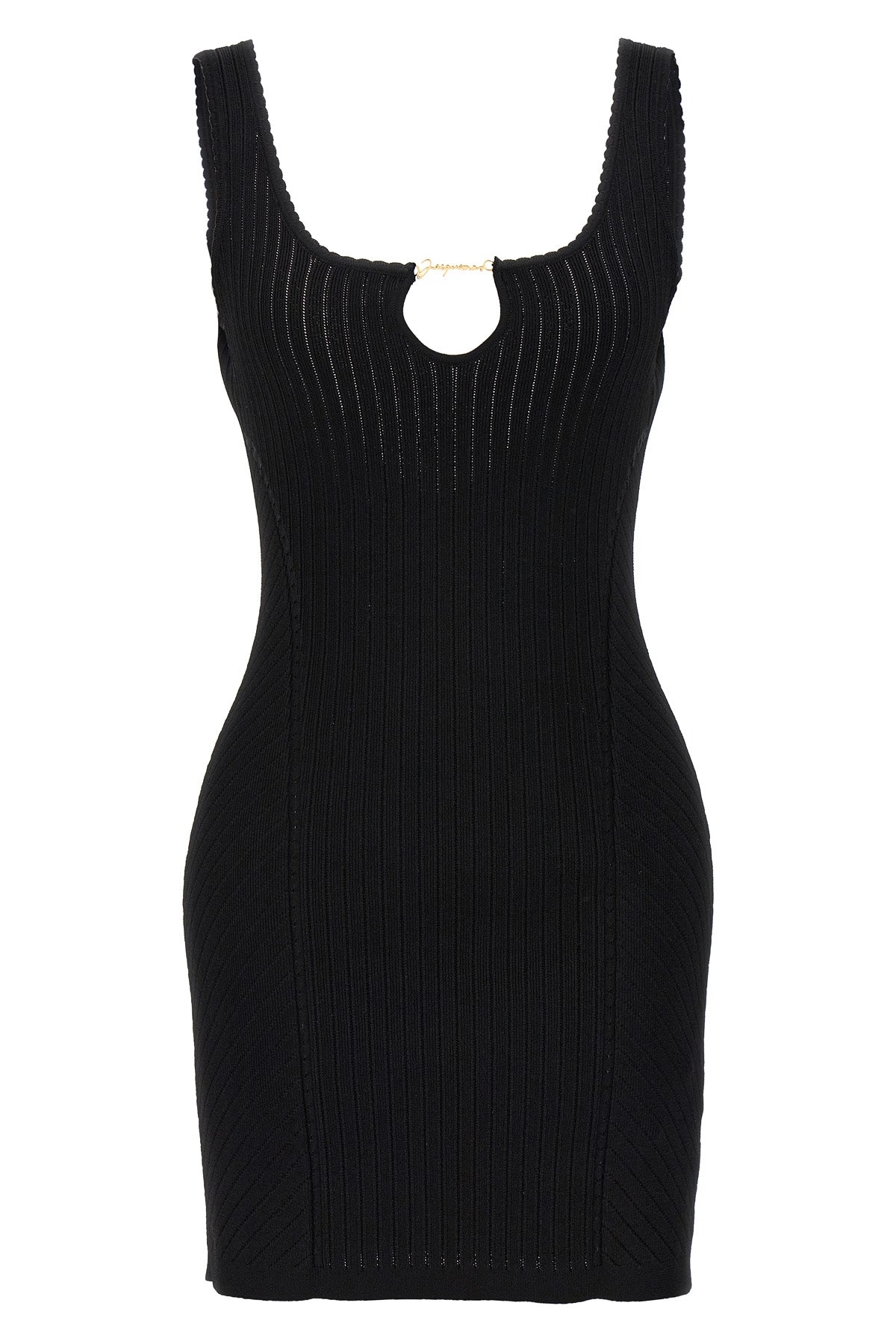 JACQUEMUS 38 la mini robe sierra dress in ribbed viscose blend