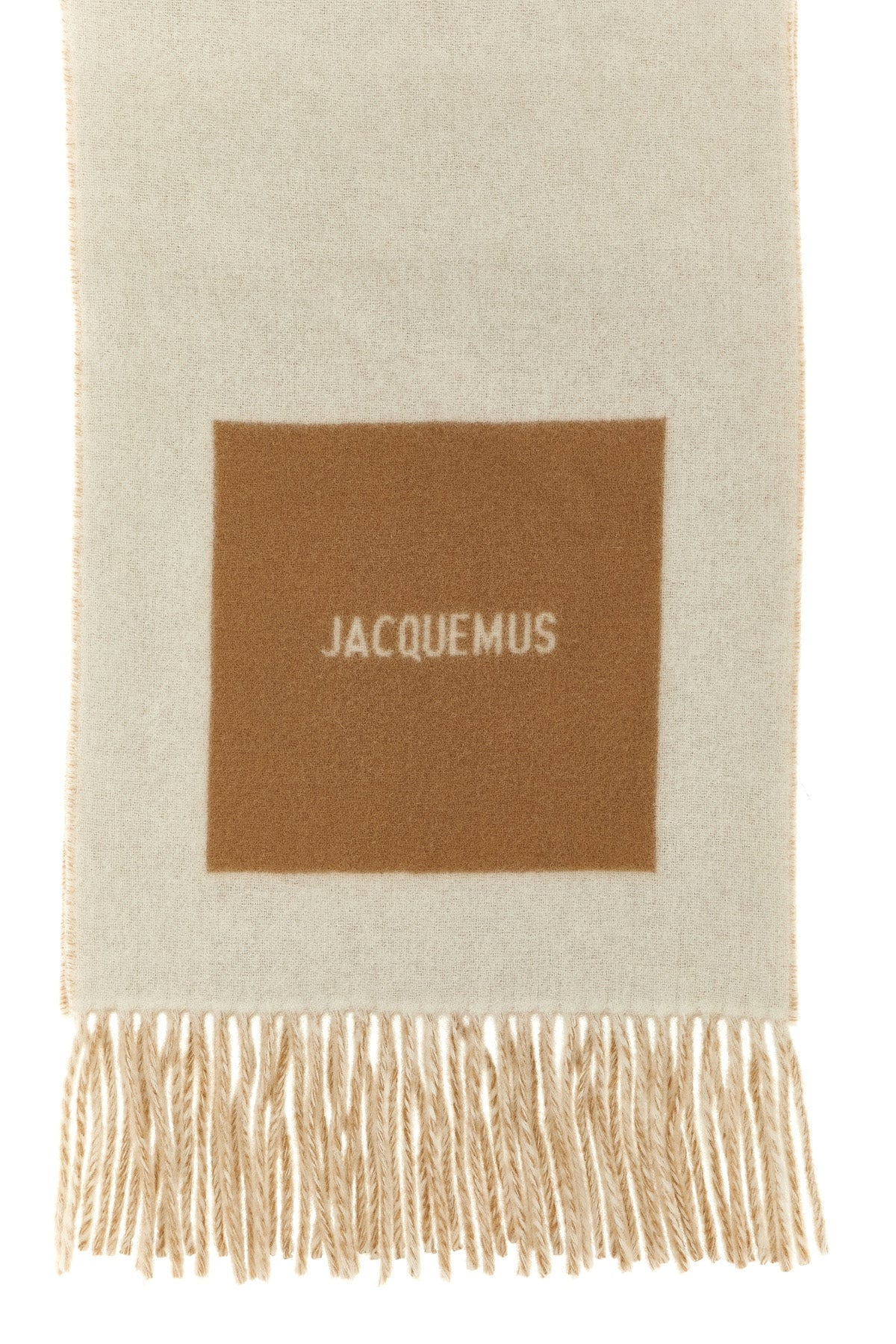 JACQUEMUS OS virgin wool lecharpe rond carré scarf