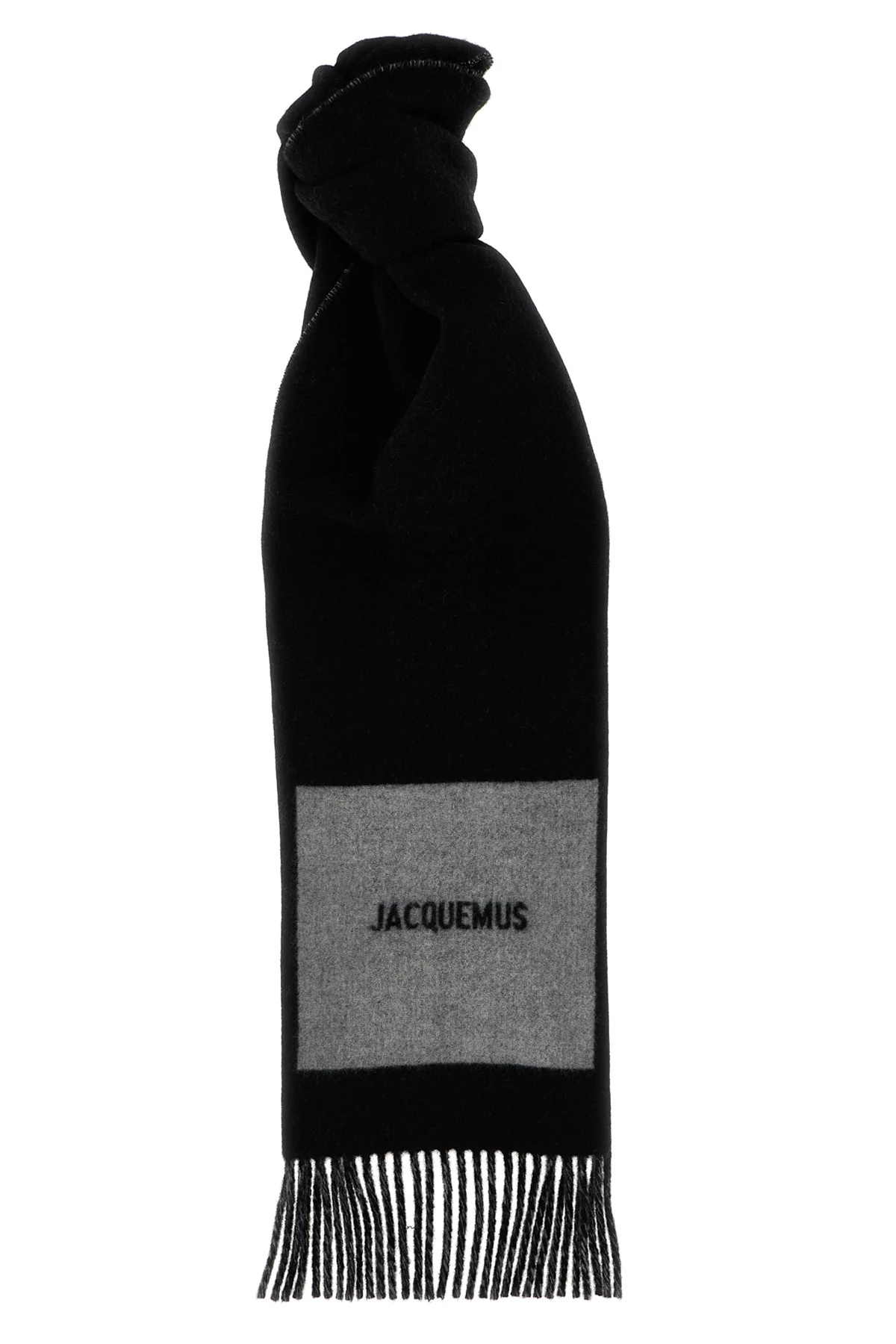 JACQUEMUS OS virgin wool lecharpe rond carré scarf