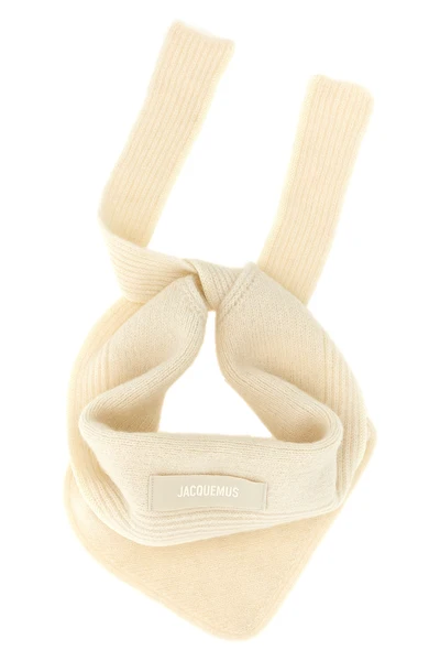 the jacquemus le chale gros-grain bandana defines a new perspective on winter