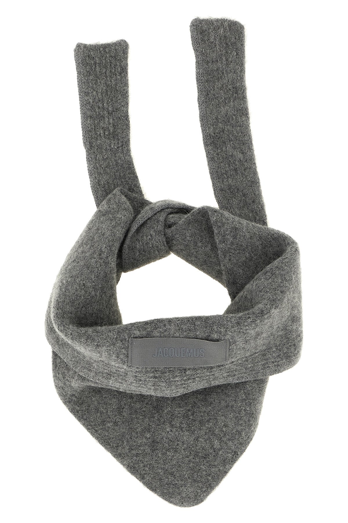 JACQUEMUS OS the jacquemus le chal gros-grain bandana redefines the proportions of the wint