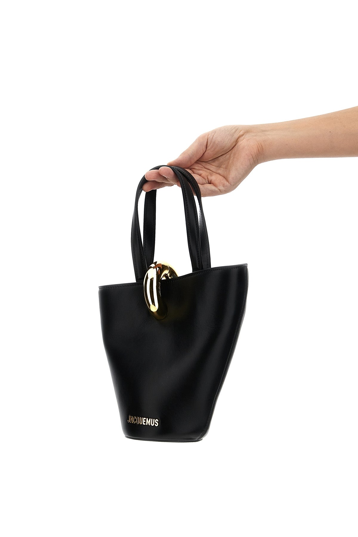 JACQUEMUS OS le petit bambola mini bucket bag in smooth leather
