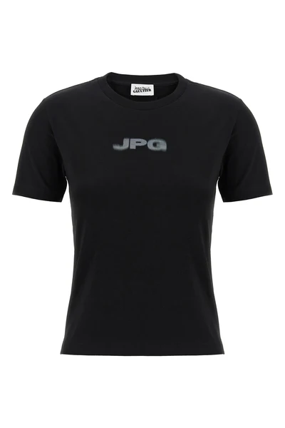 the black jpg baby tee cotton jersey t-shirt