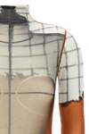 all-over the fire print stretch tulle bodysuit
