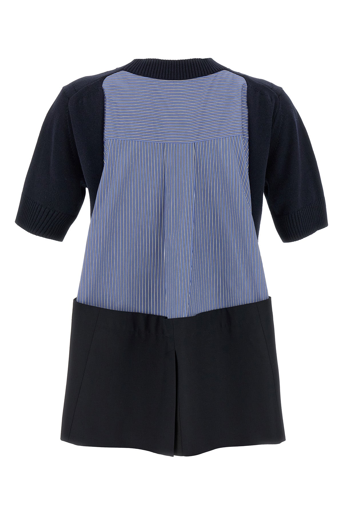 SACAI 2 asymmetrical cotton blend sweater