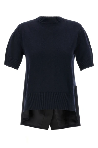 asymmetrical cotton blend sweater