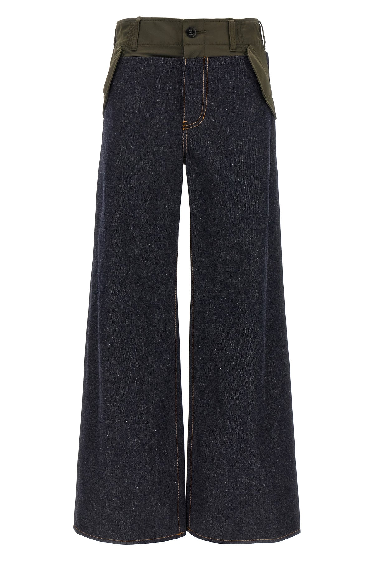 SACAI 0 denim pants cotton denim jeans