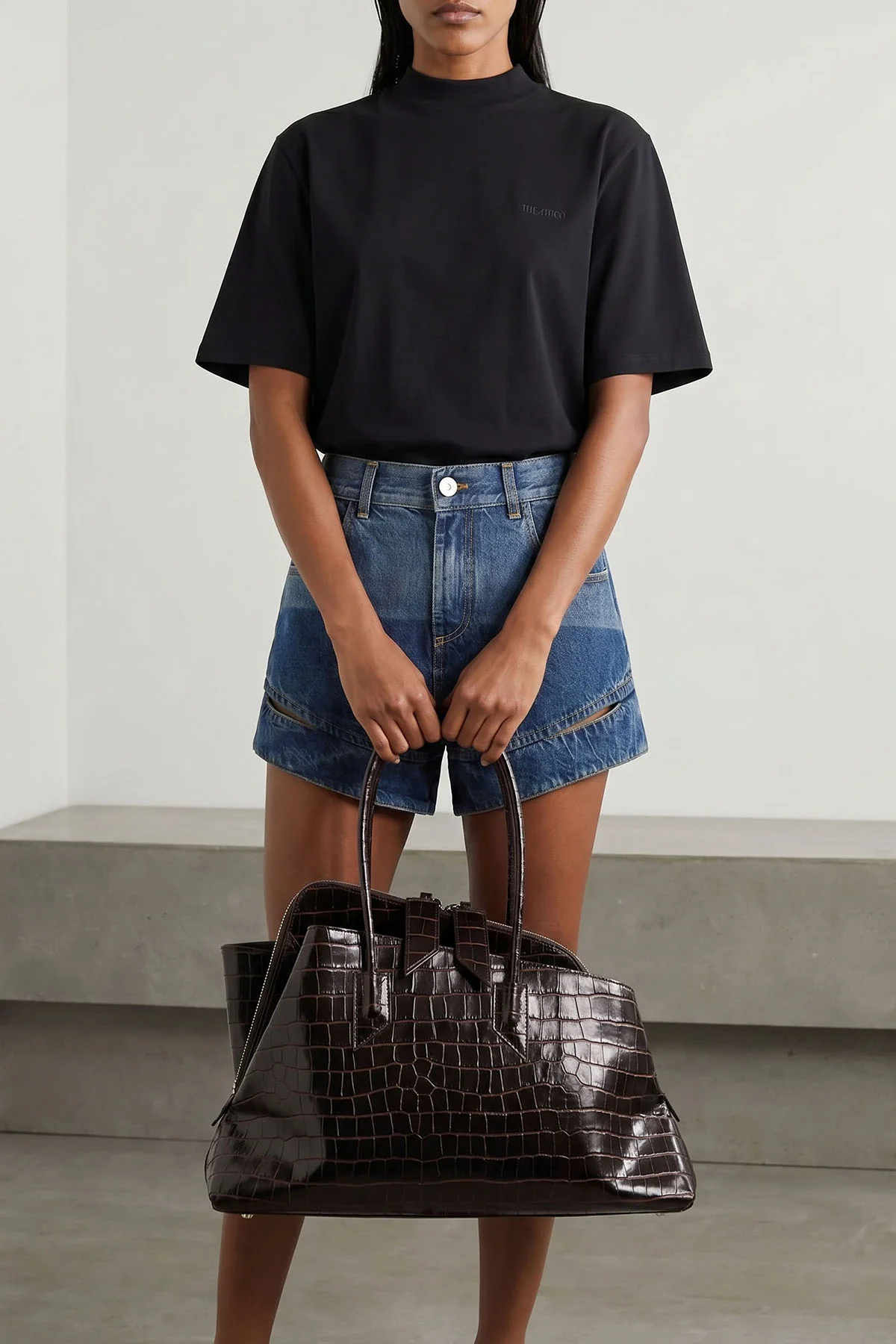 THE ATTICO OS the the attico la passeggiata medium shoulder bag redefines classic proportion