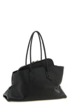 the attico la passeggiata medium shoulder bag is made of fine black hammered c
