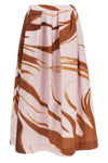 soni midi skirt in printed cotton poplin