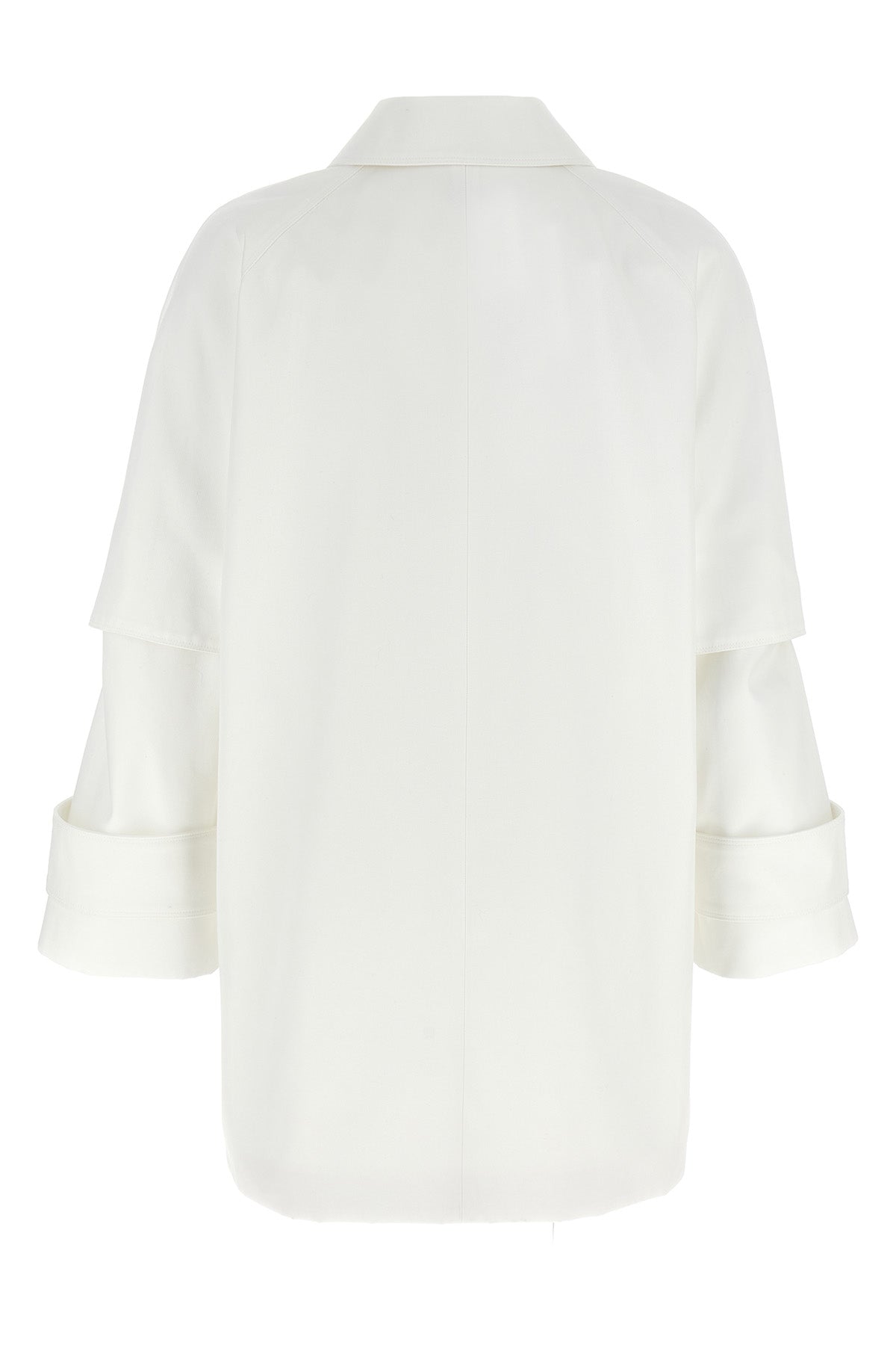 MAX MARA 40 short baba single-breasted trench coat in heavy waterproof cotton gabardine