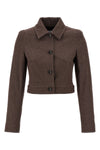 carpa blazer in pure cotton denim effect fabric