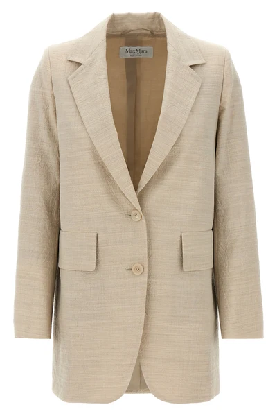 acacia1234 single-breasted blazer in wool canvas