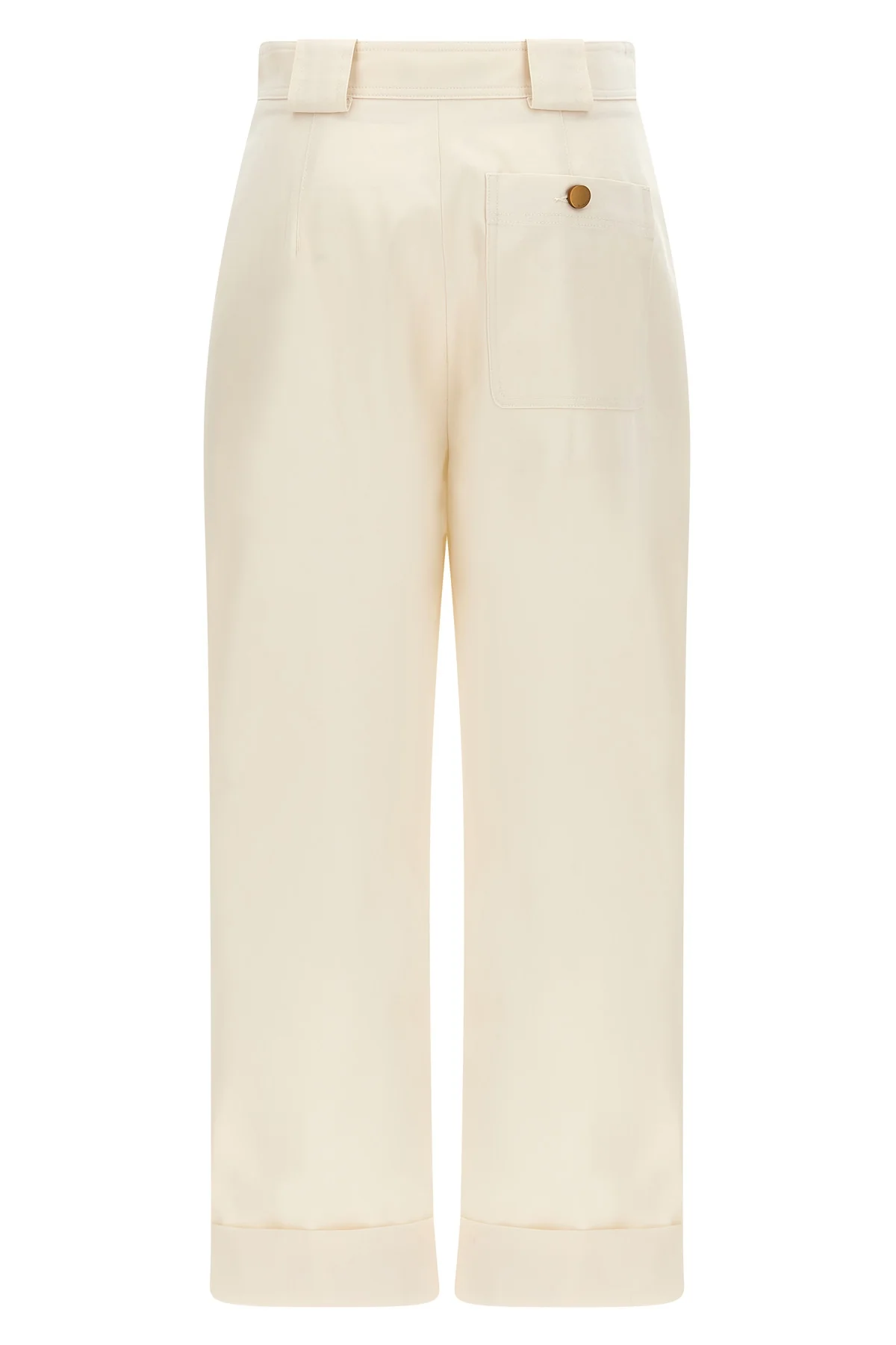 high-waisted palio cotton gabardine trousers