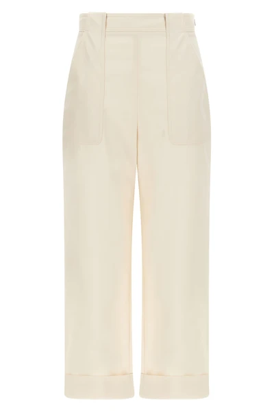 high-waisted palio cotton gabardine trousers