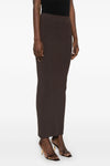 aprile1234 long skirt in ribbed stretch viscose crepe yarn