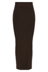 aprile1234 long skirt in ribbed stretch viscose crepe yarn