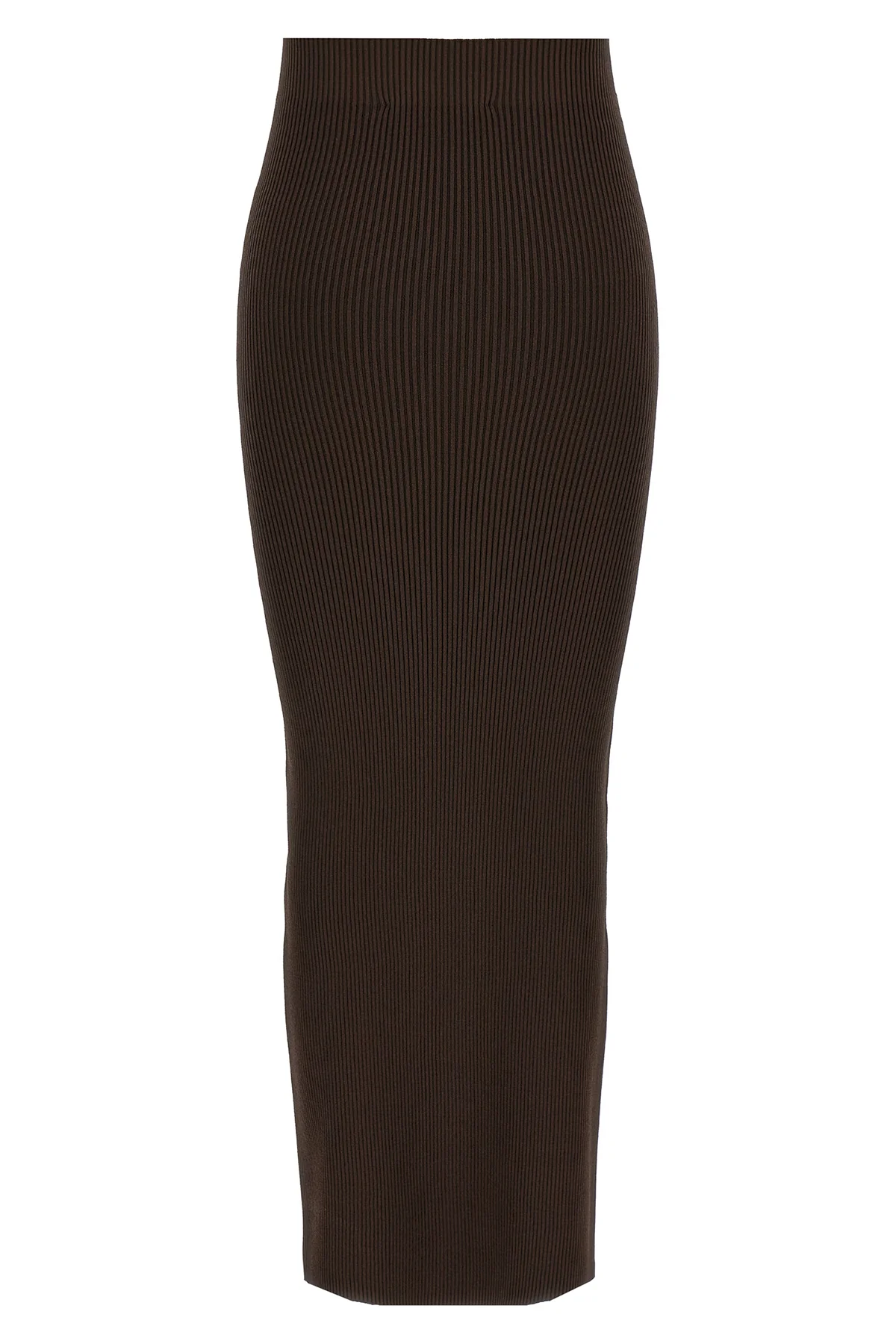 aprile1234 long skirt in ribbed stretch viscose crepe yarn