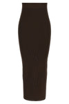 aprile1234 long skirt in ribbed stretch viscose crepe yarn