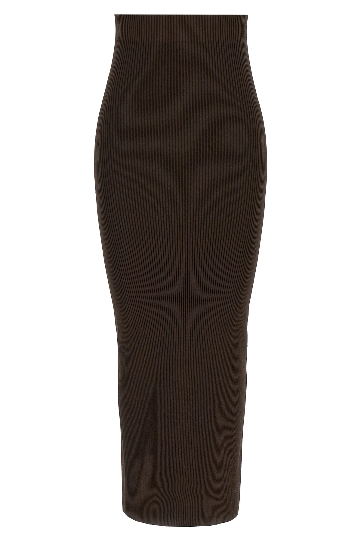 aprile1234 long skirt in ribbed stretch viscose crepe yarn