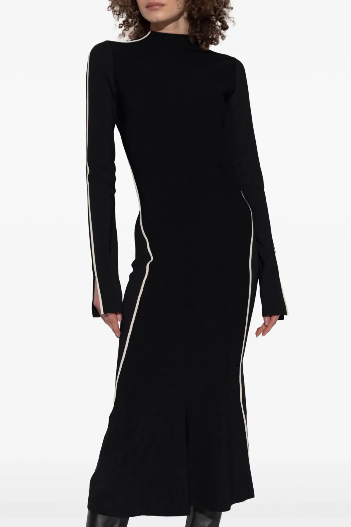 operoso midi dress in viscose blend crepe knit