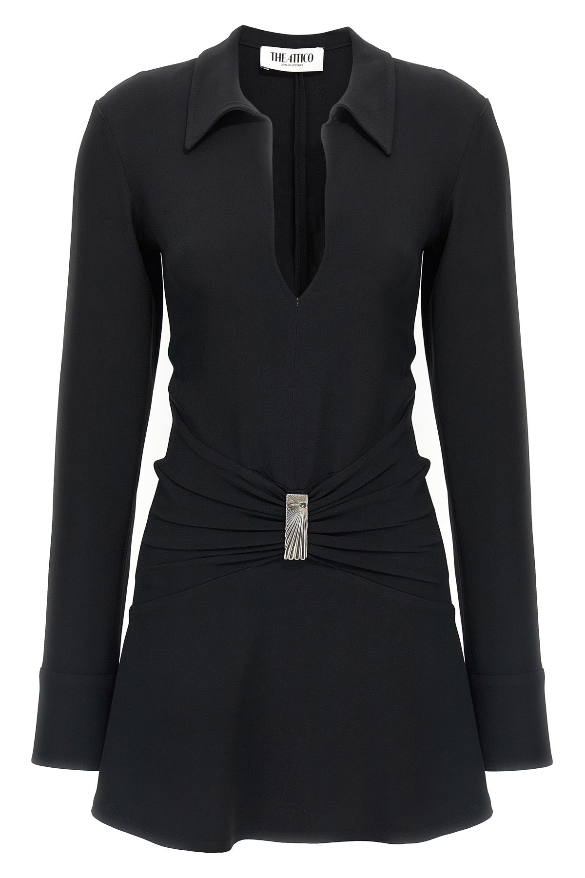 THE ATTICO 38 cady polo shirt mini dress
