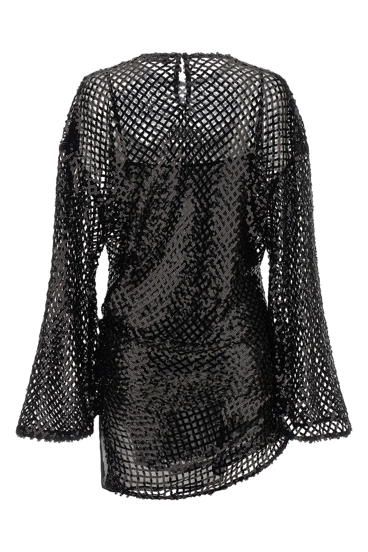 THE ATTICO 38 semi-transparent mesh mini dress