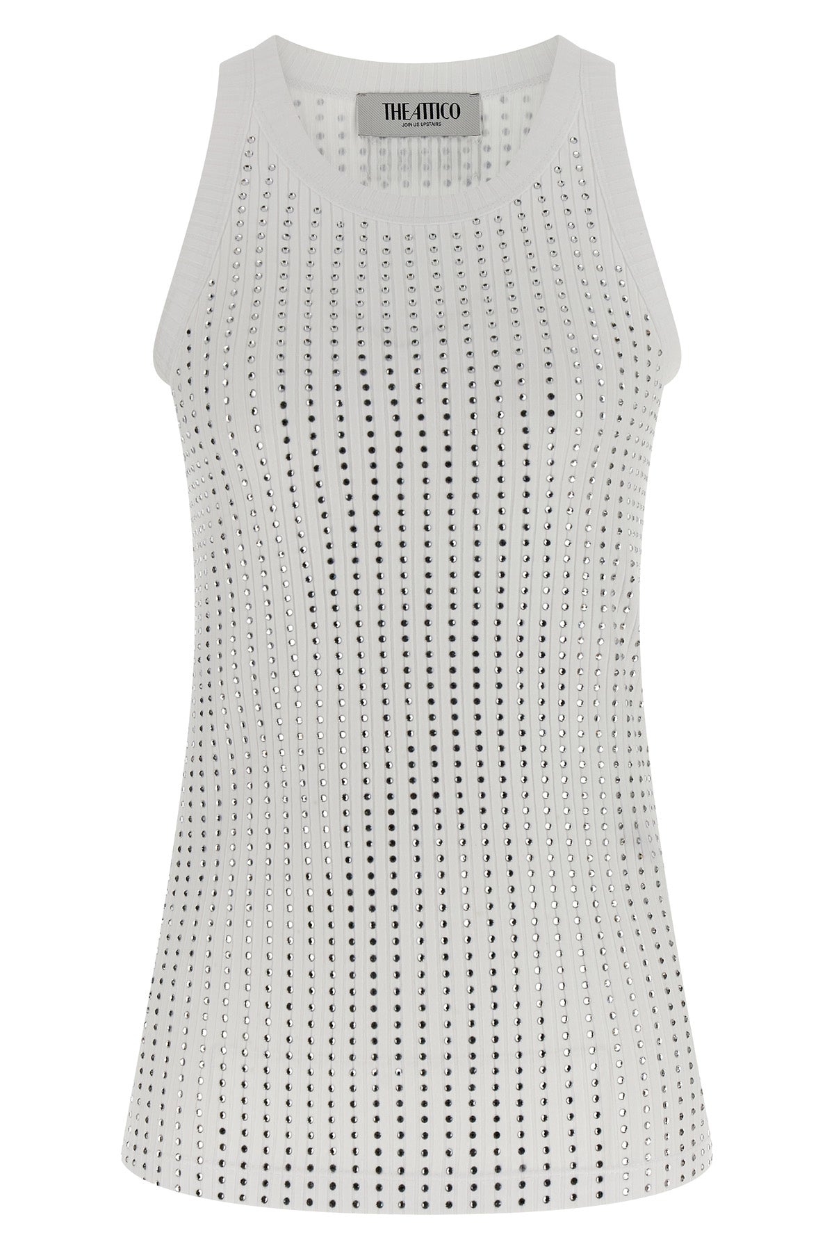 THE ATTICO 40 ribbed stretch cotton tank top