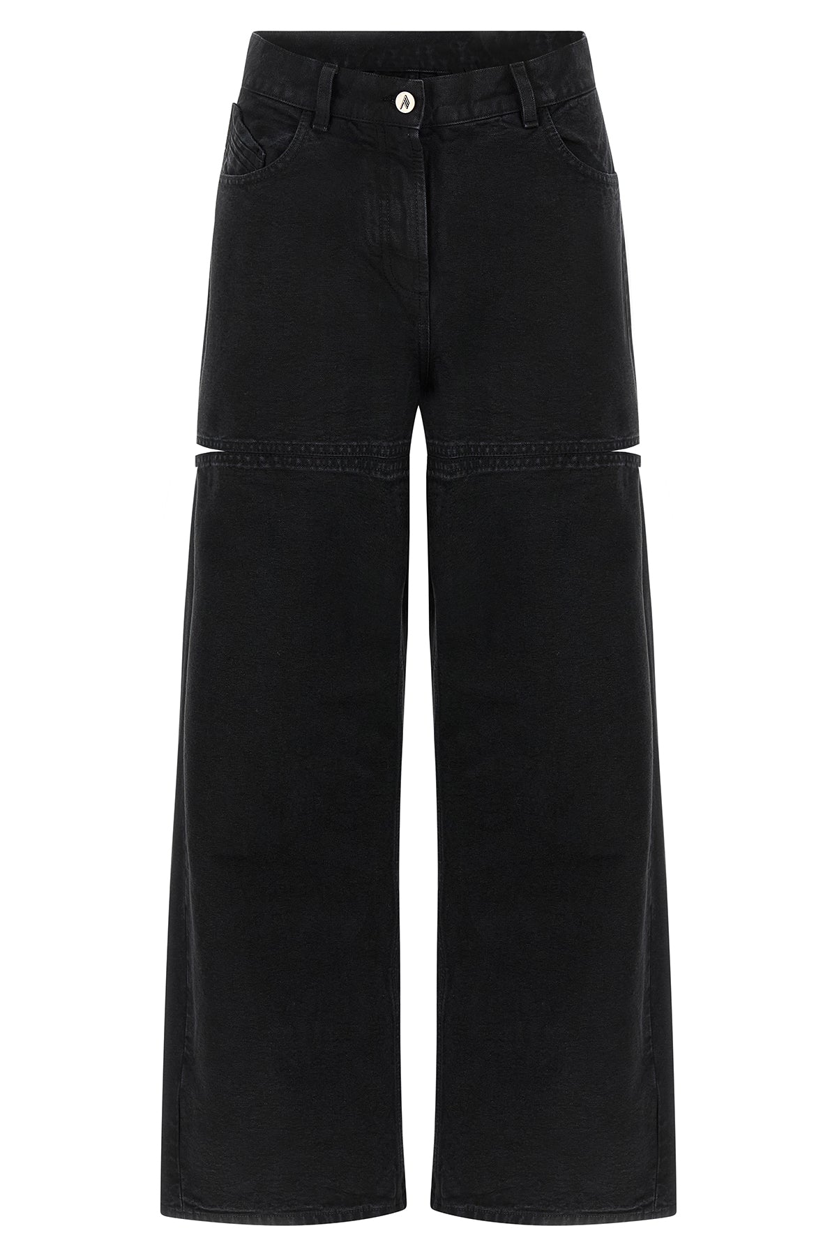 garment-dyed cotton denim jeans