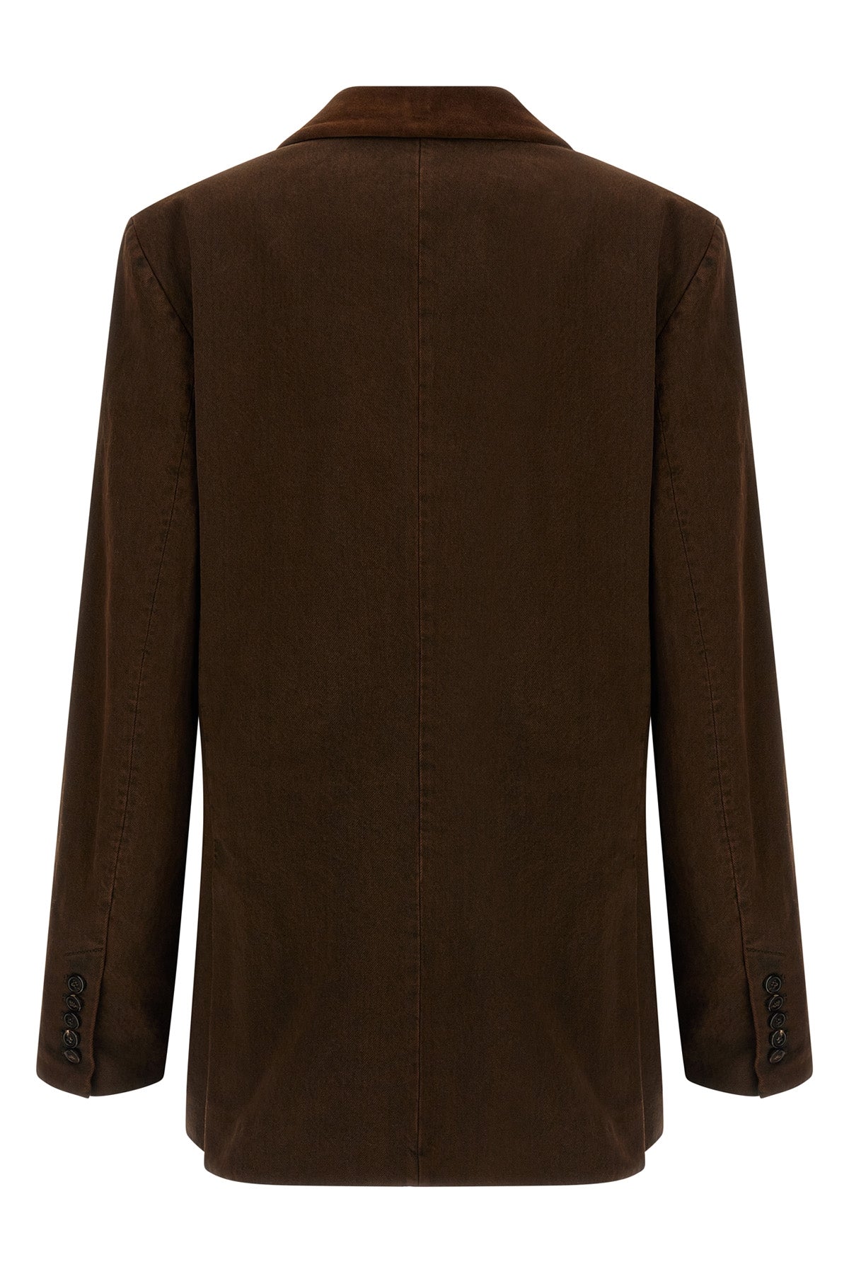 DRIES VAN NOTEN 34 befya double-breasted stonewashed cotton denim blazer