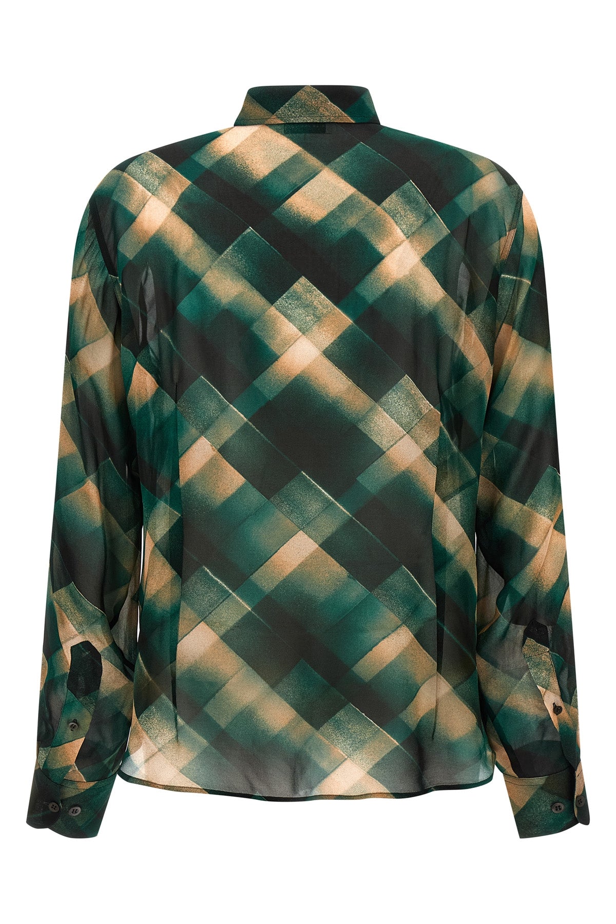 DRIES VAN NOTEN 44 chowy shirt in lightweight semi-transparent viscose