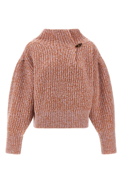 teubina two-tone knitted wool and alpaca sweater
