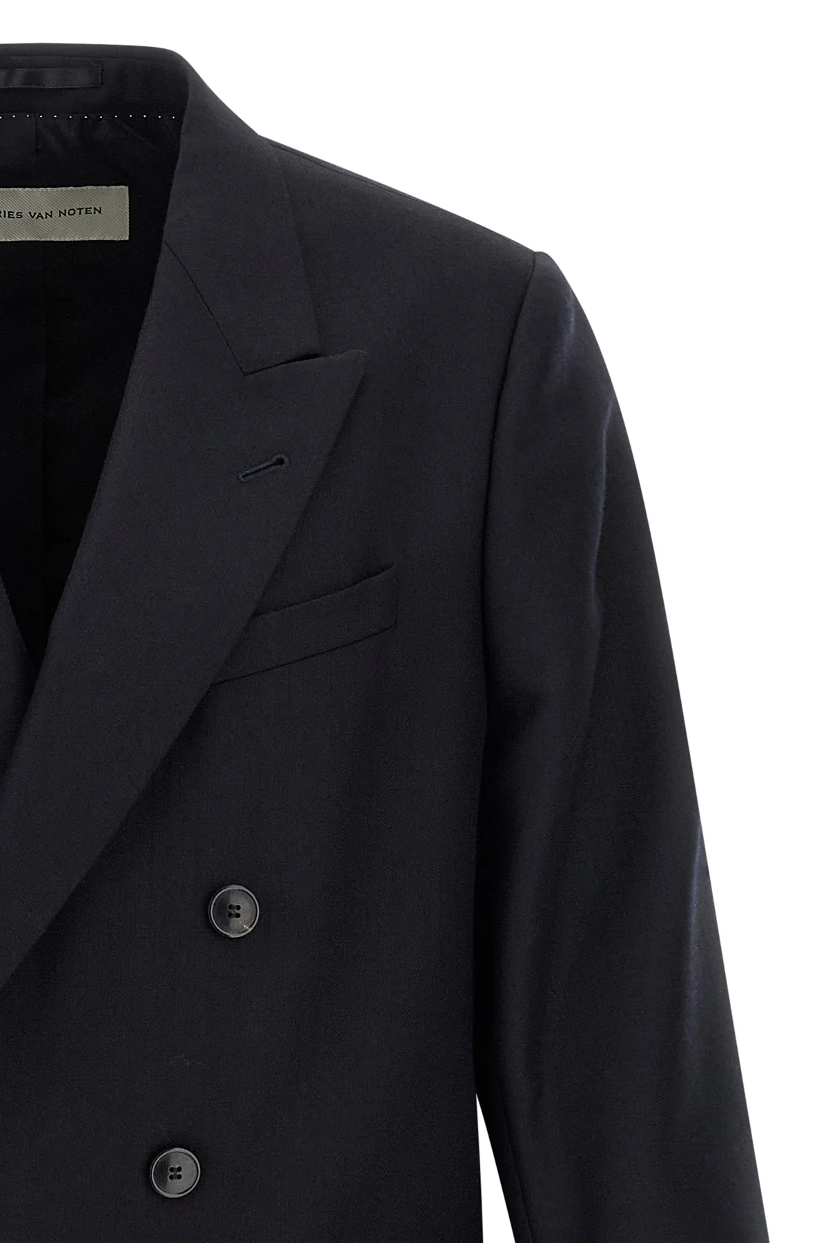 buforden double-breasted blazer in herringbone wool