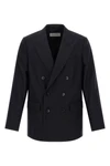buforden double-breasted blazer in herringbone wool