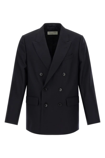 buforden double-breasted blazer in herringbone wool