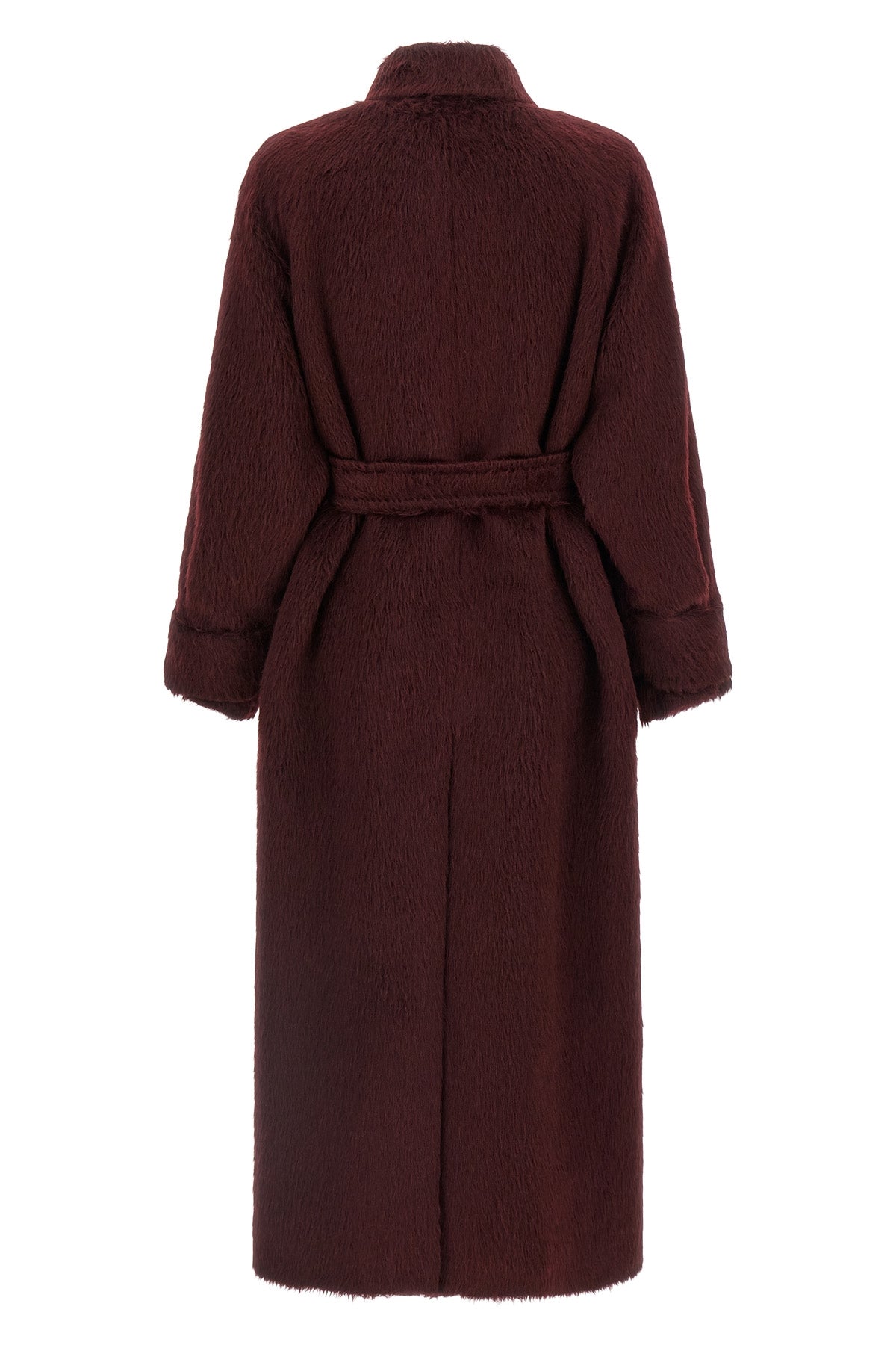 MAX MARA 40 long albata1234 coat in long-haired alpaca and wool fabric