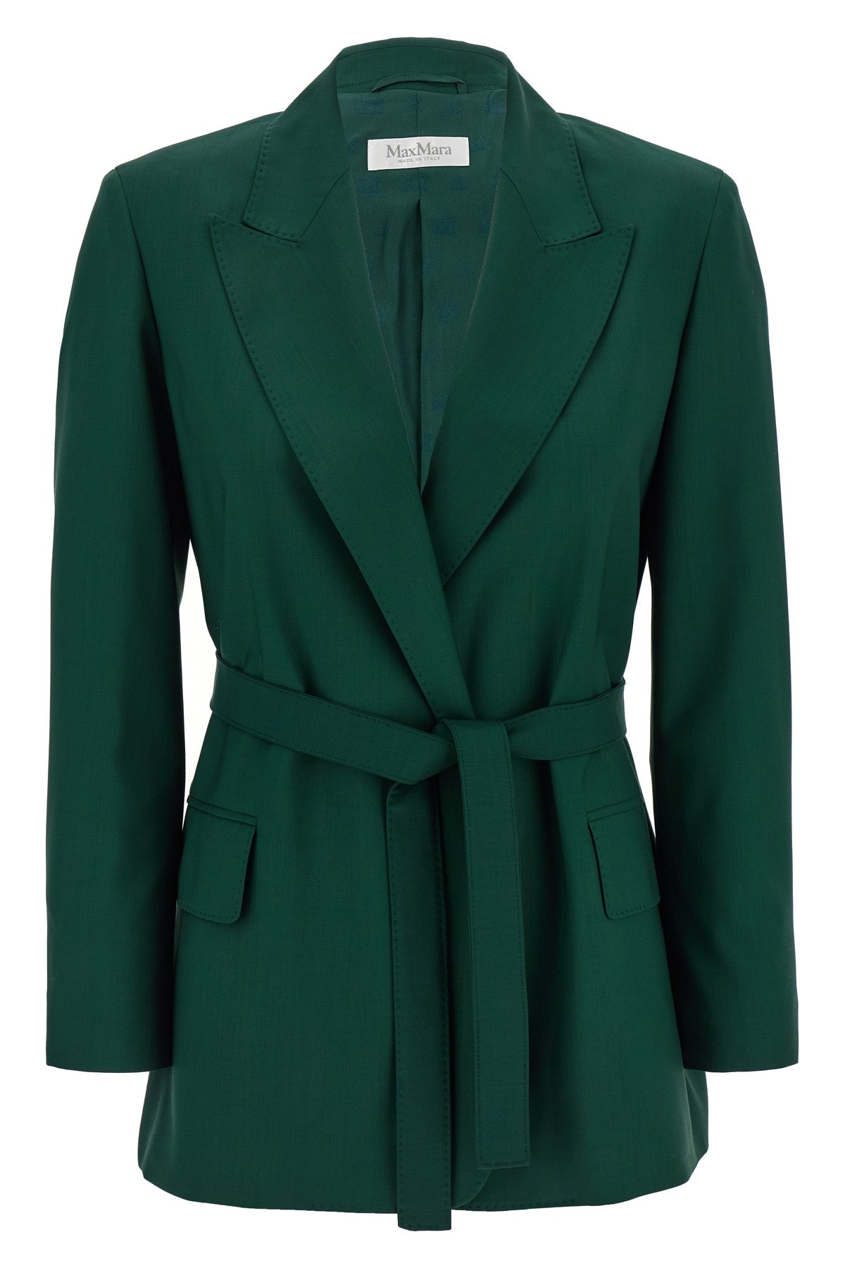 MAX MARA 38 talento blazer in light pure wool canvas finished