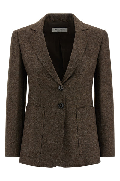 bermuda1234 single-breasted blazer in pure wool tweed