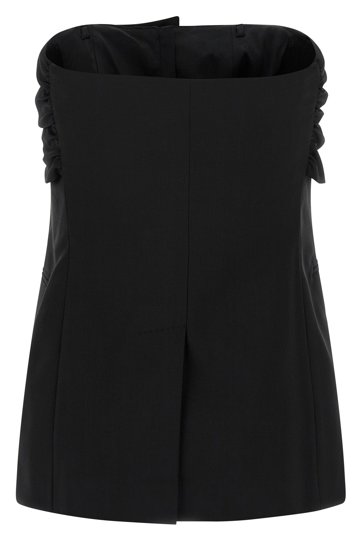 MAX MARA 38 veruska sleeve top in light pure wool canvas